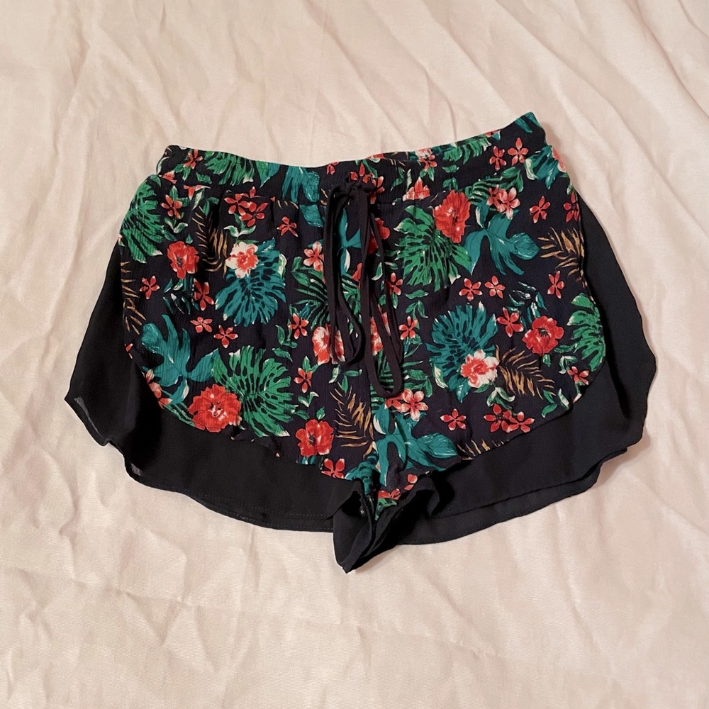Floral Drawstring Shorts